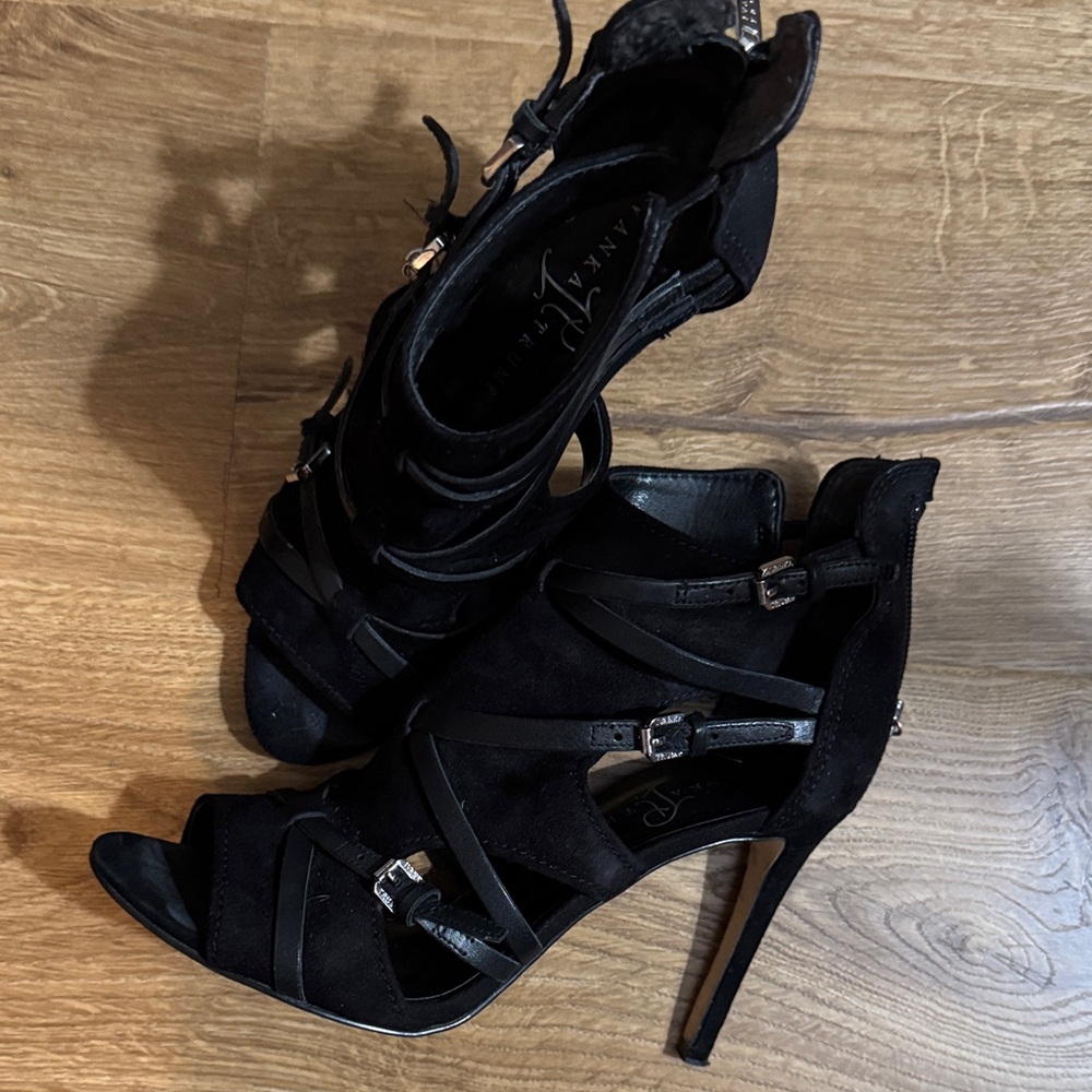 Ivanka Trump Black Strappy Heels